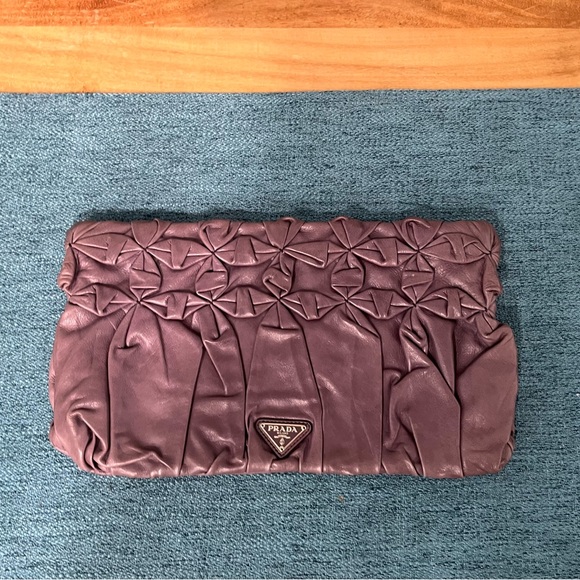 Prada Origami Clutch Purple Gray - Picture 1 of 5
